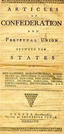 Articles of confederation kept states together music band